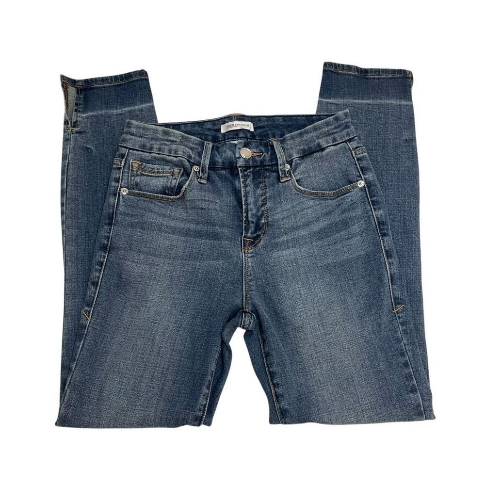 Good American Split Hem Crop Jeans Style GLCSS103T Size 2 /26